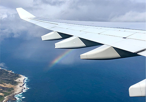 View from airplane window